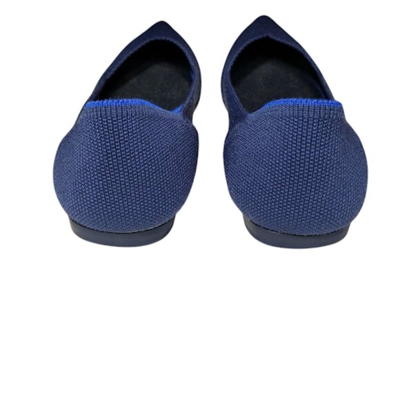 ROTHYS The Point Maritime Navy Machine Washable Woven Sustainable Ballet Flats 9 - Picture 5 of 8